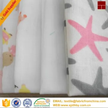 factory price baby printed cotton fabric thailand for baby blanket