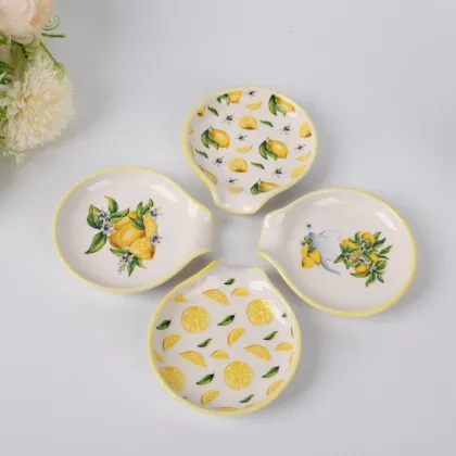 Ceramic Spoon Rests for Buffet: Porcelain Sauce Dish & Cooking Spoon Holders