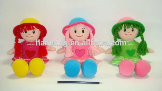 34cm wholesale princess best price plush super soft pretty toy girl dolls in dress and hats