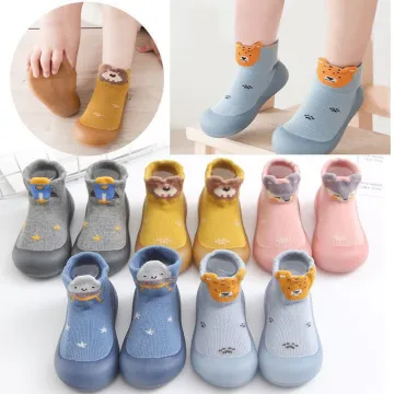 Breathable Cotton Cartoon Baby Boy Soft Soled Socks Shoes