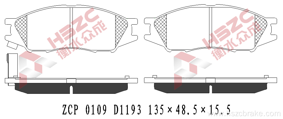 FMSI D1193 car ceramic brake pad for Nissan