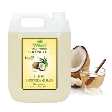 Óleo de coco de coco virgem de prensa orgânica Coco virgem natural para massagem e produtos de beleza Produto