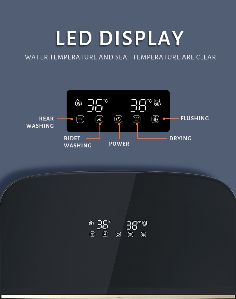 led display intelligent toilet