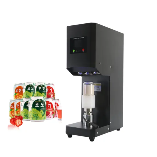 Intelligent 110/220V Manual Sealing Machine for Milk Tea Cups, PET Bottles, and Beer Cans