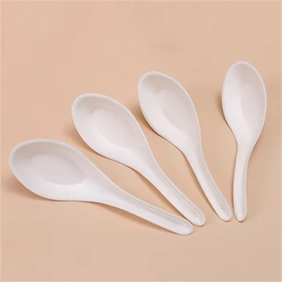 Biodegradable Tableware Sugarcane Bagasse Soup Spoon