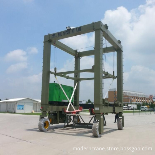 Fully Hydraulic Rubber Gantry Crane and Rubber Tyre Boat Lifting Crane
