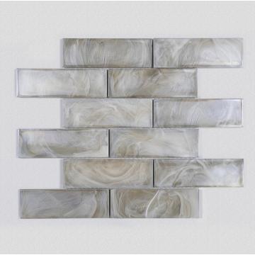 House White Cloud Pattern Glass Mosaic Entryway Tiles