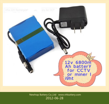 Lithium Battery 12V 6800mAh Lithium Ion Battery Packshigh Quality DC 12V 6800mAh Back up Rechargeable Lithium Battery Bank External Battery Pack for GPS Car Cam