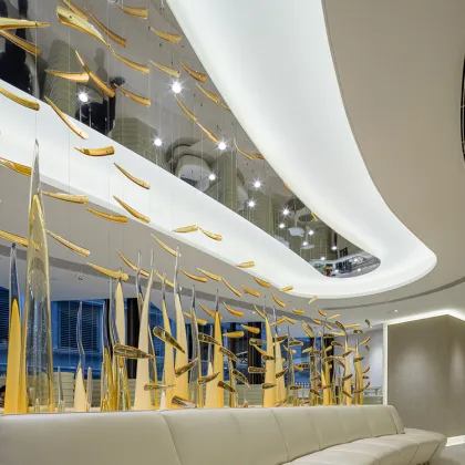 Industry Customize Living Room Glass Real Estate Chandelier