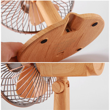 USB Table Stand Wooden Color Mini Fan