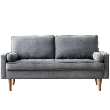 Fabric sofa simple modern double triple apartment sofa