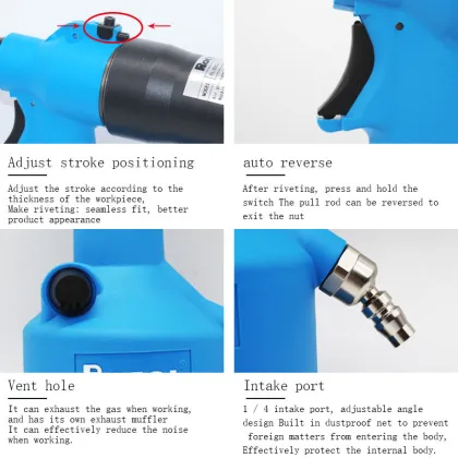 Rocol RL-5312K Pneumatic Rivet Nut Gun