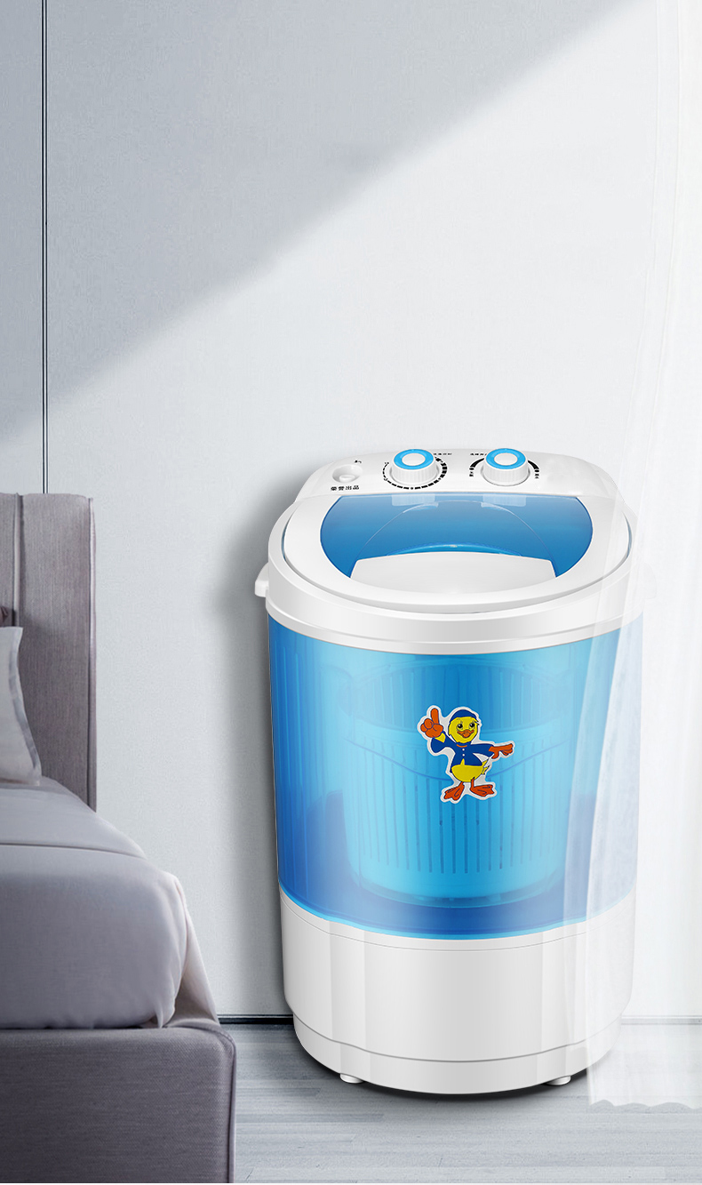 mini single bucket washing machine with shoe brush