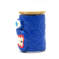Blue Big Mouth Glass Storage Jar