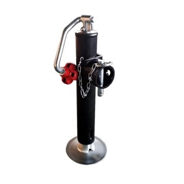5000lbs Round Base Foot Jack - Black Powder Truck Camper Jacks 10 Inch Top Wind