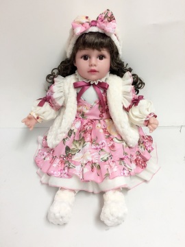 20 "Black Hair Vinyl Doll
