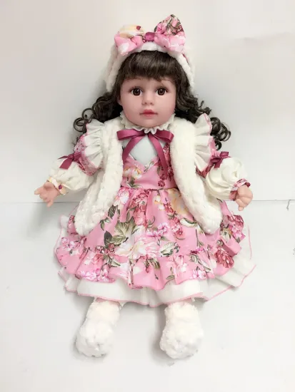 20" Black Hair Vinyl Doll