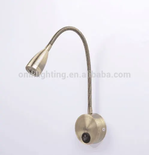 reading light with switch on-off for hotel bedside wall