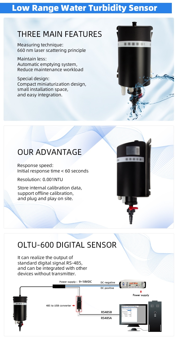 low-range water turbidity sensor