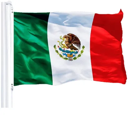100% Polyester National Mexican Flag
