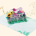 Изскачаща картичка за рожден ден Hummingbird Garden