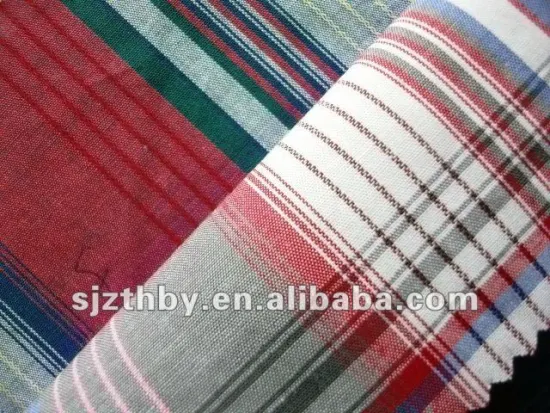 100 combed cotton yarn dyed woven fabric for t shirt