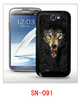 Wolf Picture 3d Case For Galaxy Note2,pc Case Rubber Coating, With 3d Picture, Multiple Colors Available 