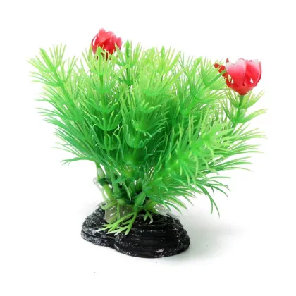 New 12x9x6.5cm Aquarium Artificial Aquatic Grass Plants Fish Tank Ornament Plant Decoration