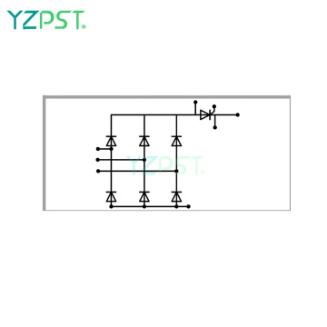 One screw mounting 3 phase bridge rectifier series thyristor