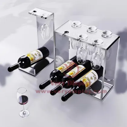 Plexiglass Wine Display Rack, Wine Stand Holder