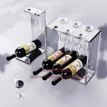 Plexiglass Wine Display Rack, suporte para vinhos