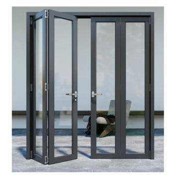 Accordion Aluminium Frame Glass Door