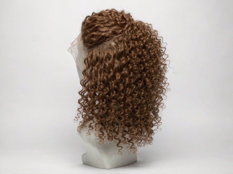 Natural Black Curly Lace Front Wig 100% Human Hair