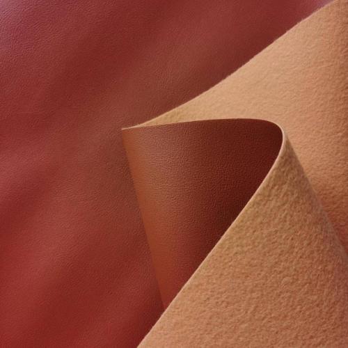 pvc leather for bags with brushed fabric backing