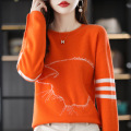 All wool New Jersey sweater for women