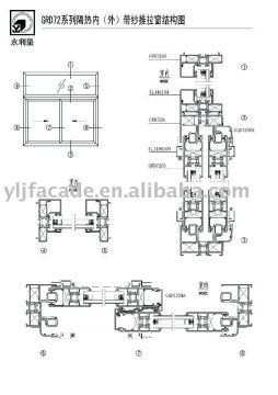 aluminum profiles for insulating series GRD72