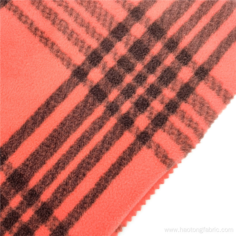 Dyed striped Plaid Printed Polar Fleece Women Fabric