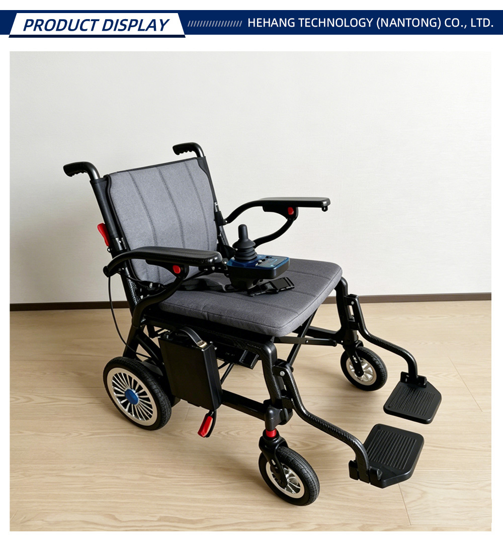 Black Gray Folding Electric Wheelchair X