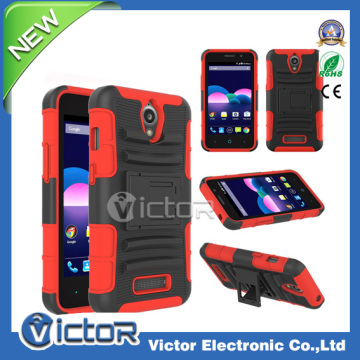 Heavy Duty Cell phone 3in1 robert case for ZTE Obsidian Z820 with kickstand belt