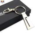 Metal zinc alloy custom keyring with logo