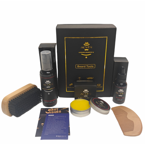 Conjunto de cuidados com barba de 5 peça