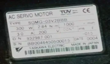 SGMG-03V2BBB Electronic Yaskawa Servo AC Brushless Modular