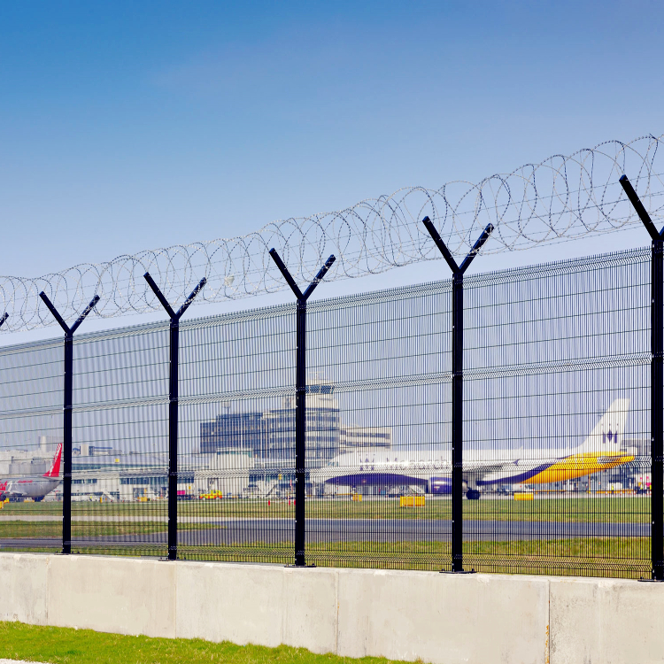 Powder  coated  airport fence