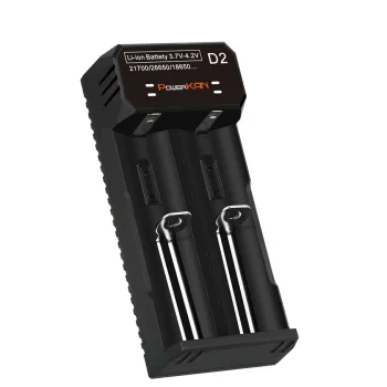 Universal 1.2V Type C Lithium Ion Battery Charger for 18650 & 21700 Batteries: D2-newQ Dual-Slot Charger