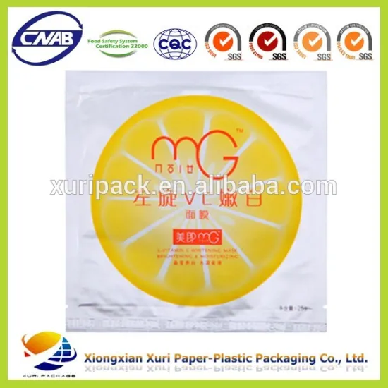 chemical plastic packaging bag/vacuum aluminum foil facial mask bag