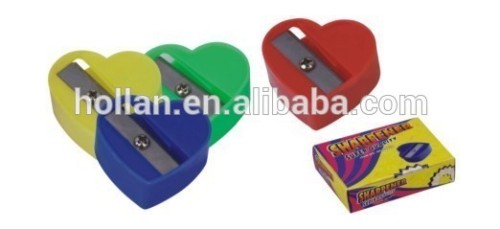 heart shape plastic pencil sharpener