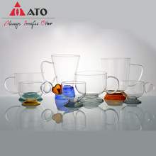 Kaffeeglas Tasse Set mit klarem Glas