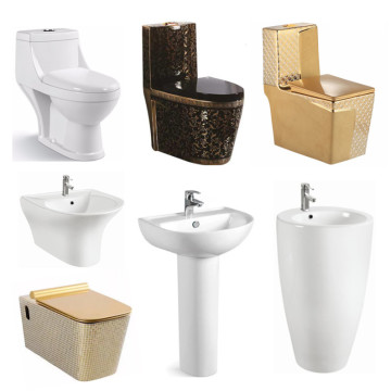 Golden Wall-Hung 4 Inch Washdown Ceramic Toilet Basin Set