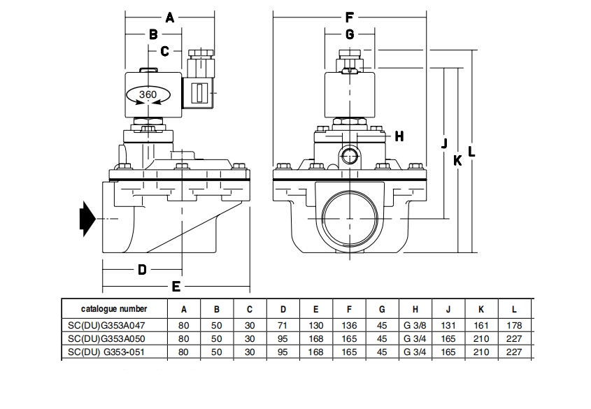 scg353a047 dimension