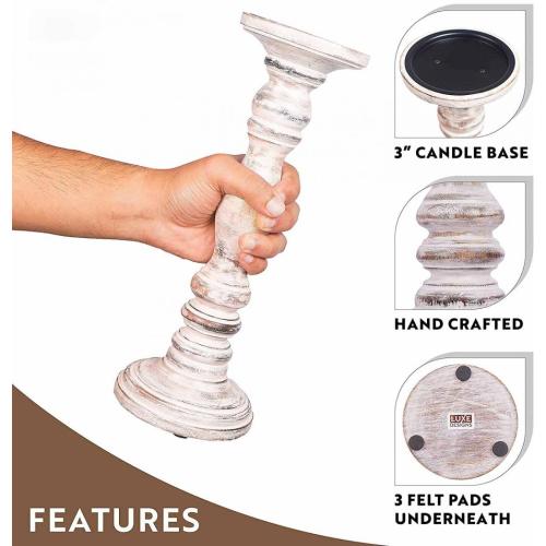  etc. Rustic White Pillar Candle Holders Factory